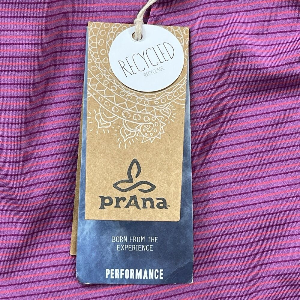 Prana Orchid Pinstripe Rebecca Dress Sz XL Built In Bra Removable Pads NEW W Tag - Picture 5 of 13